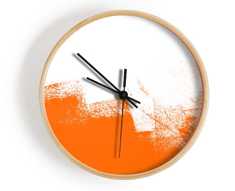 Orange Wash Clock - Wallart-Direct UK