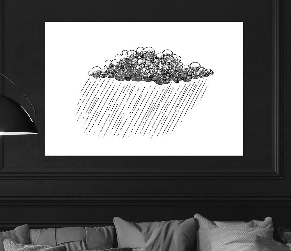 The Rainy Cloud Print Poster Wall Art