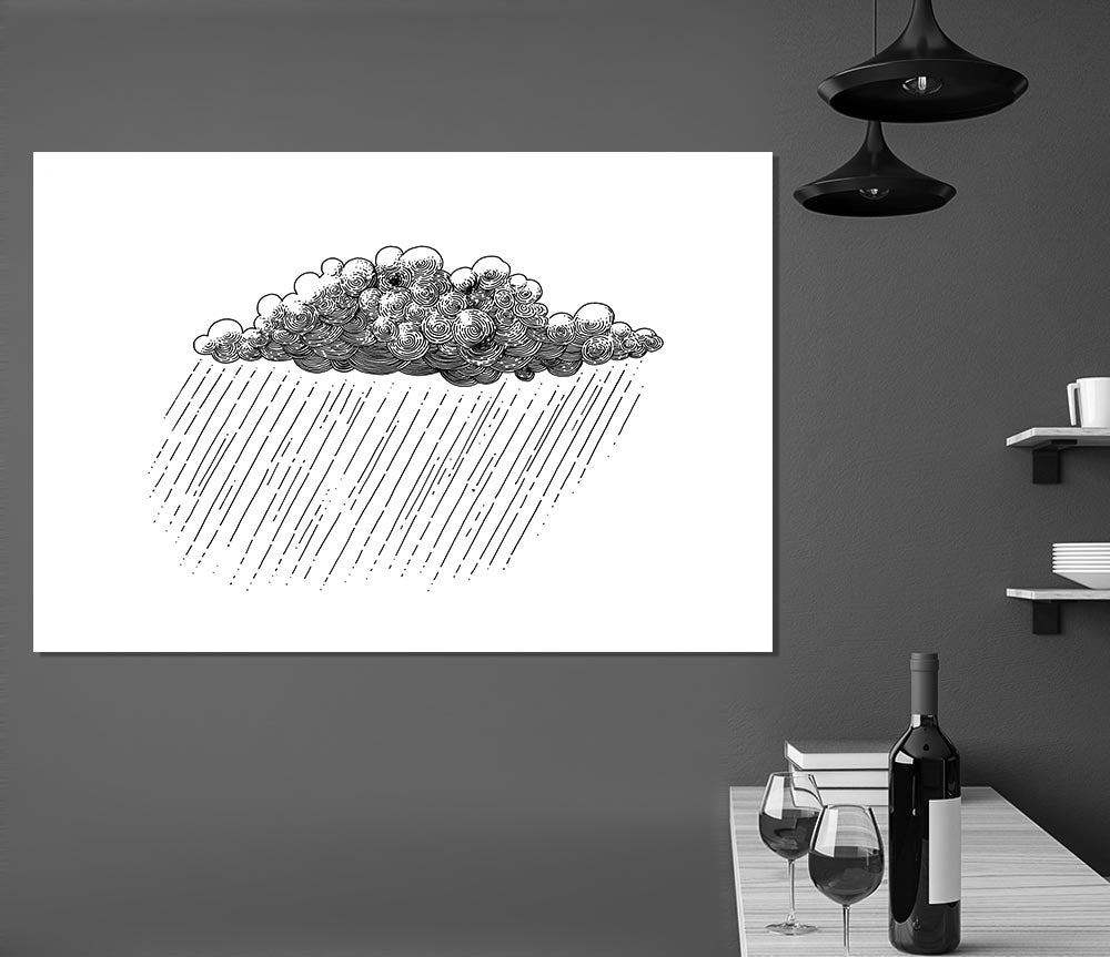 The Rainy Cloud Print Poster Wall Art