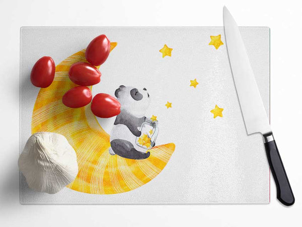 Panda Moon Glass Chopping Board