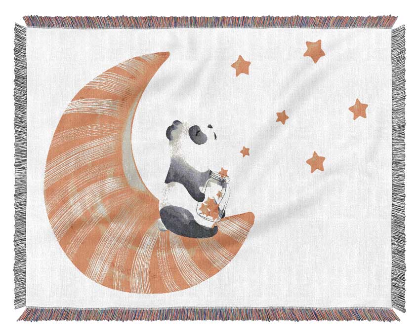 Panda Moon Woven Blanket