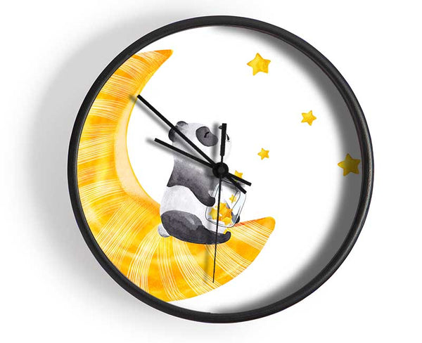 Panda Moon Clock - Wallart-Direct UK