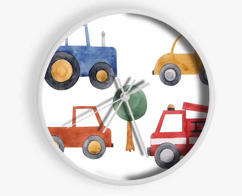 Childrens Vehicle Collection Clock - Wallart-Direct UK