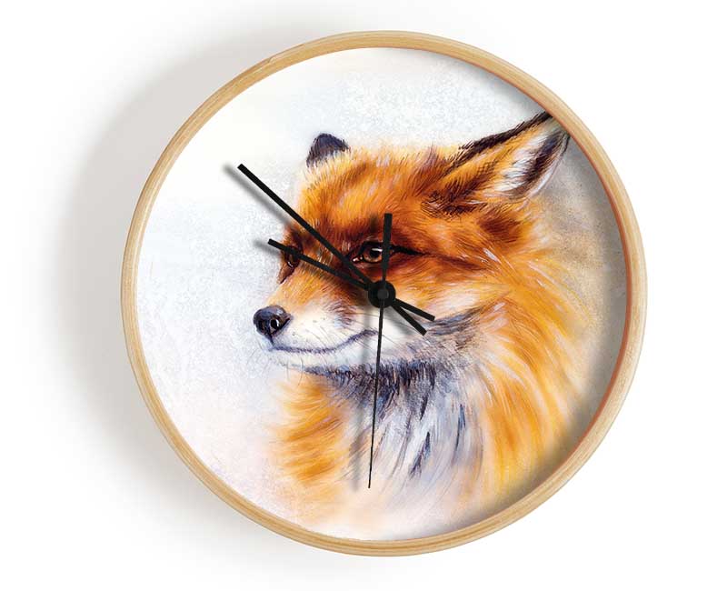 Fox Head Beauty Clock - Wallart-Direct UK