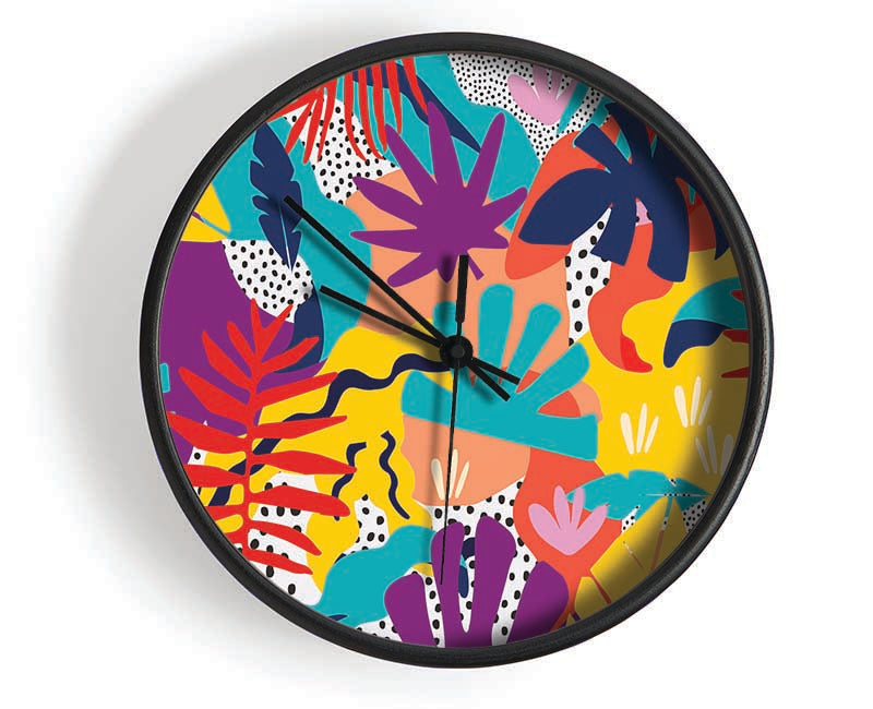 Stunning Summer Leaves Clock - Wallart-Direct UK