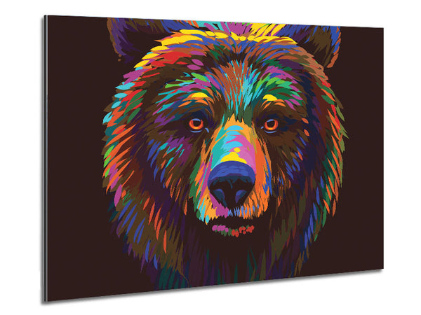 Vibrant Bear Face