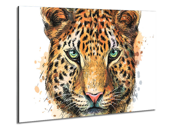 Leopard Face Watercolour