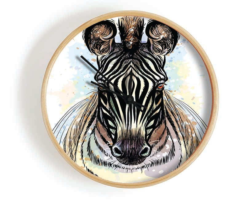 Stunning Zebra Head Clock - Wallart-Direct UK