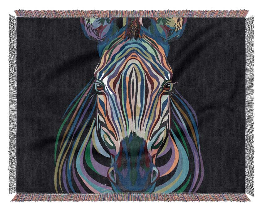 Stunning Zebra Vibrant Woven Blanket