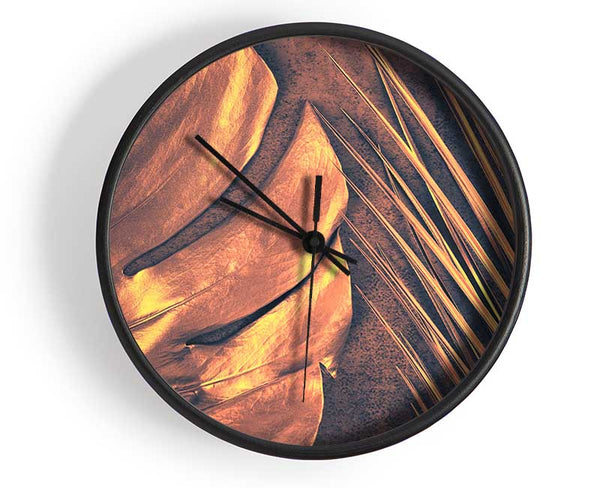 The Gold Leaf Clock - Wallart-Direct UK