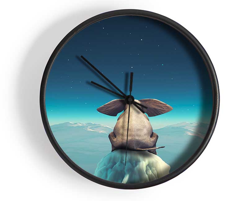 Elephant On A Cliff Clock - Wallart-Direct UK