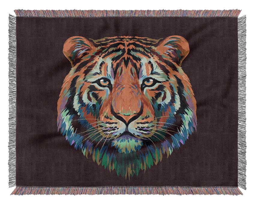 The Great Vibrant Tiger Woven Blanket