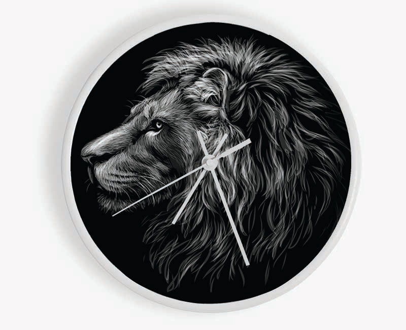 Side View Lion Clock - Wallart-Direct UK