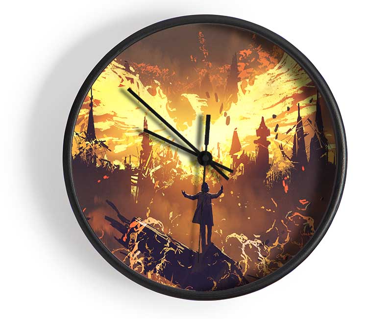 The Phoenix Rises Clock - Wallart-Direct UK