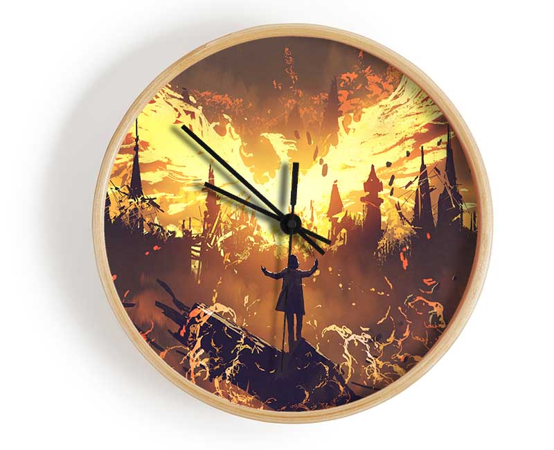 The Phoenix Rises Clock - Wallart-Direct UK