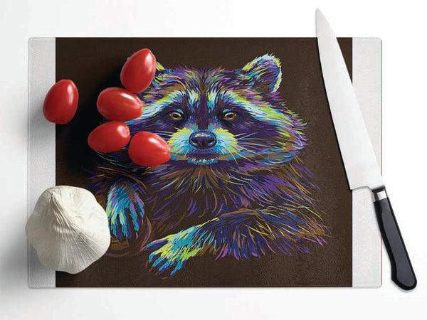 The Cheeky Racoon Glass Chopping Board