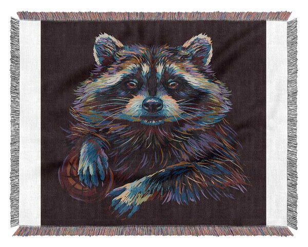 The Cheeky Racoon Woven Blanket