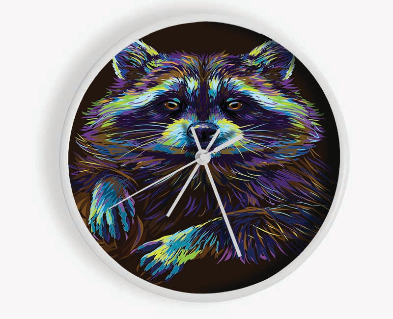 The Cheeky Racoon Clock - Wallart-Direct UK