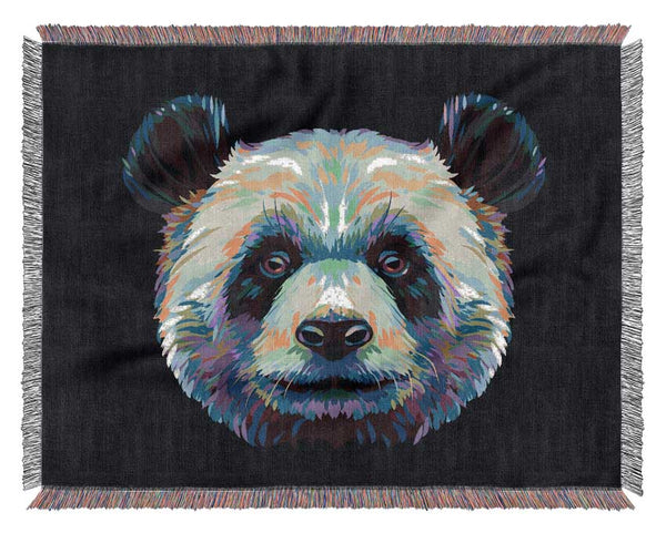 The Panda Head Woven Blanket