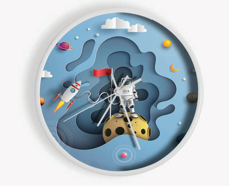 The Outer Space Adventure Clock - Wallart-Direct UK