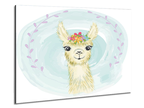 Llama Floral Head