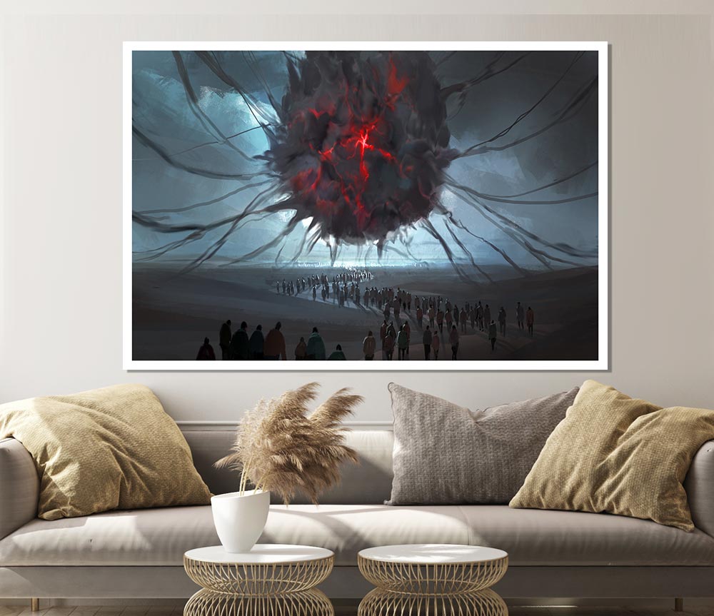 The Darkness Grows Above Print Poster Wall Art