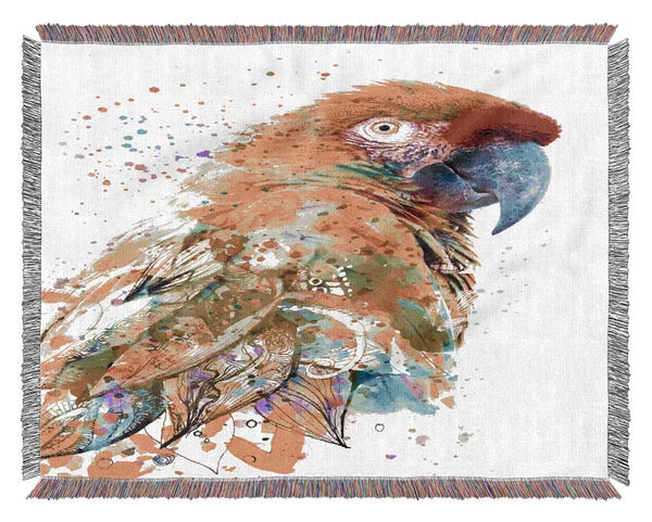 The Green Parrot Splatter Woven Blanket