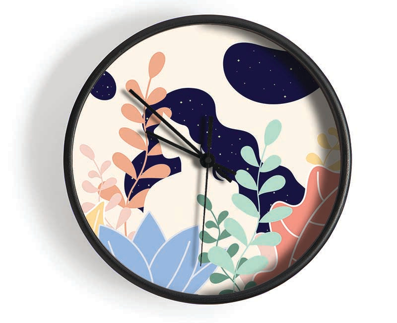 Modern Woman And Shapes Clock - Wallart-Direct UK