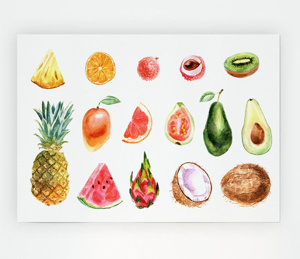 The Fruits Of Summer Print Poster Wall Art