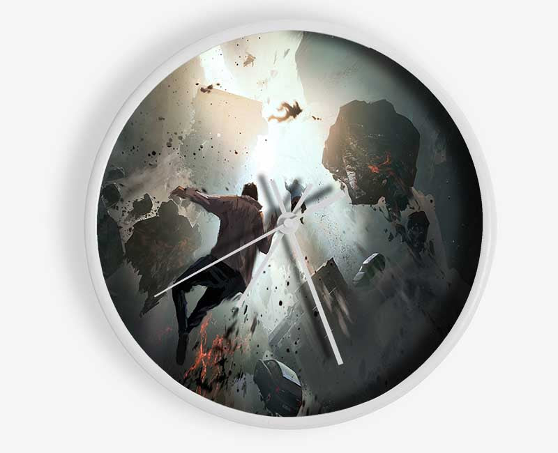 Jumping Into The Abyss Clock - Wallart-Direct UK