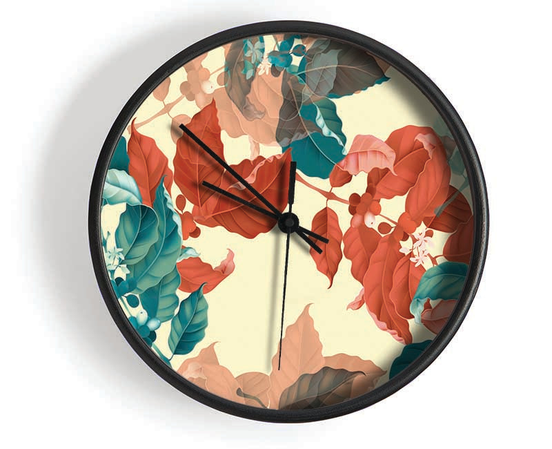 Summer Meets The Autumn Leaves Clock - Wallart-Direct UK