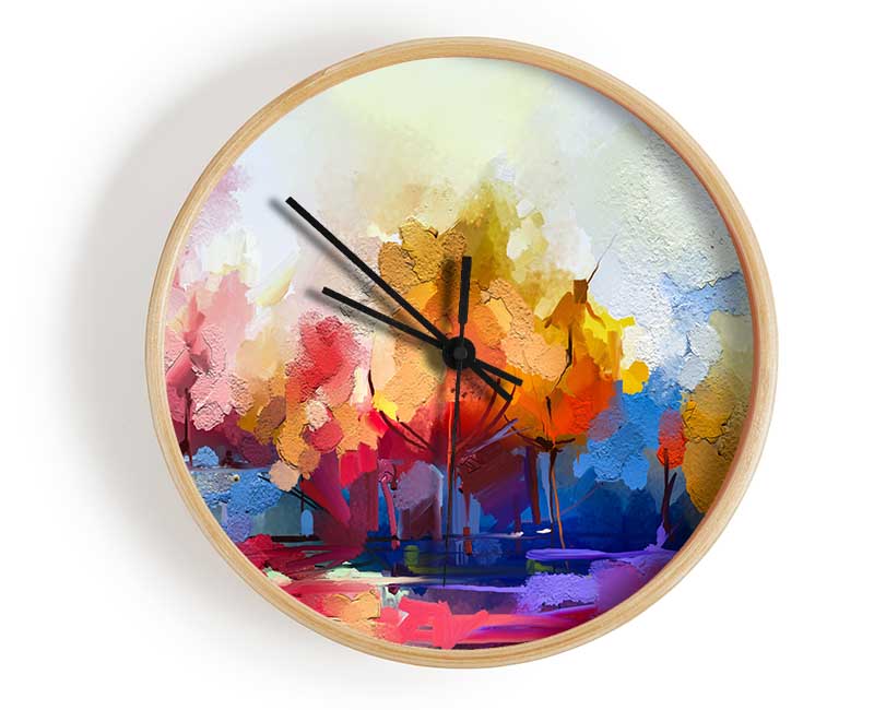 Summer Colour Explosion Clock - Wallart-Direct UK