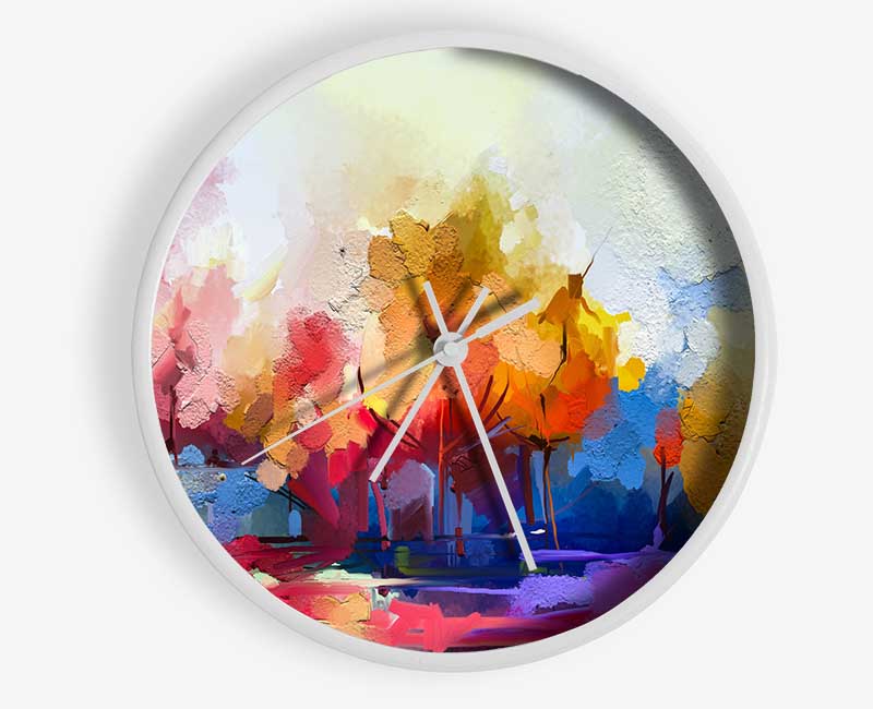 Summer Colour Explosion Clock - Wallart-Direct UK