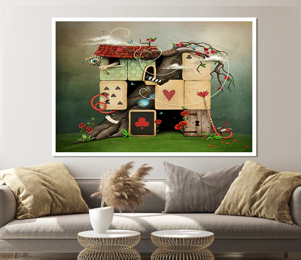 The Dice House Alice In Wonderland Print Poster Wall Art