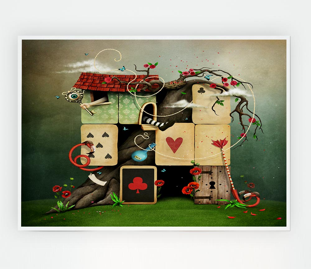 The Dice House Alice In Wonderland Print Poster Wall Art