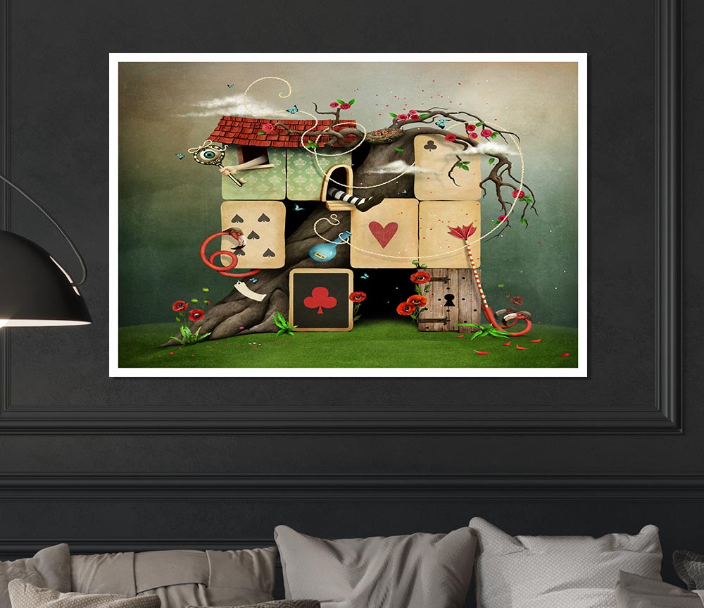 The Dice House Alice In Wonderland Print Poster Wall Art