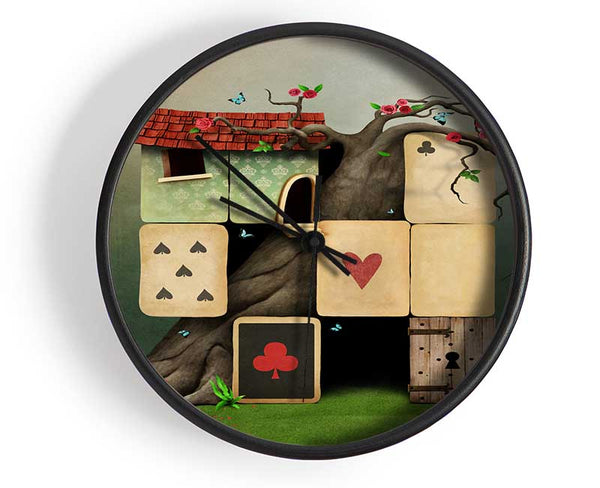 Roll The Dice House Alice In Wonderland Clock - Wallart-Direct UK