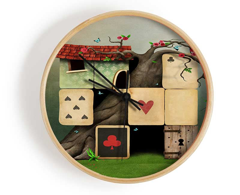 Roll The Dice House Alice In Wonderland Clock - Wallart-Direct UK