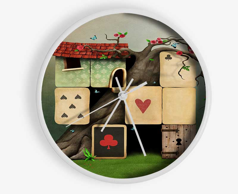 Roll The Dice House Alice In Wonderland Clock - Wallart-Direct UK