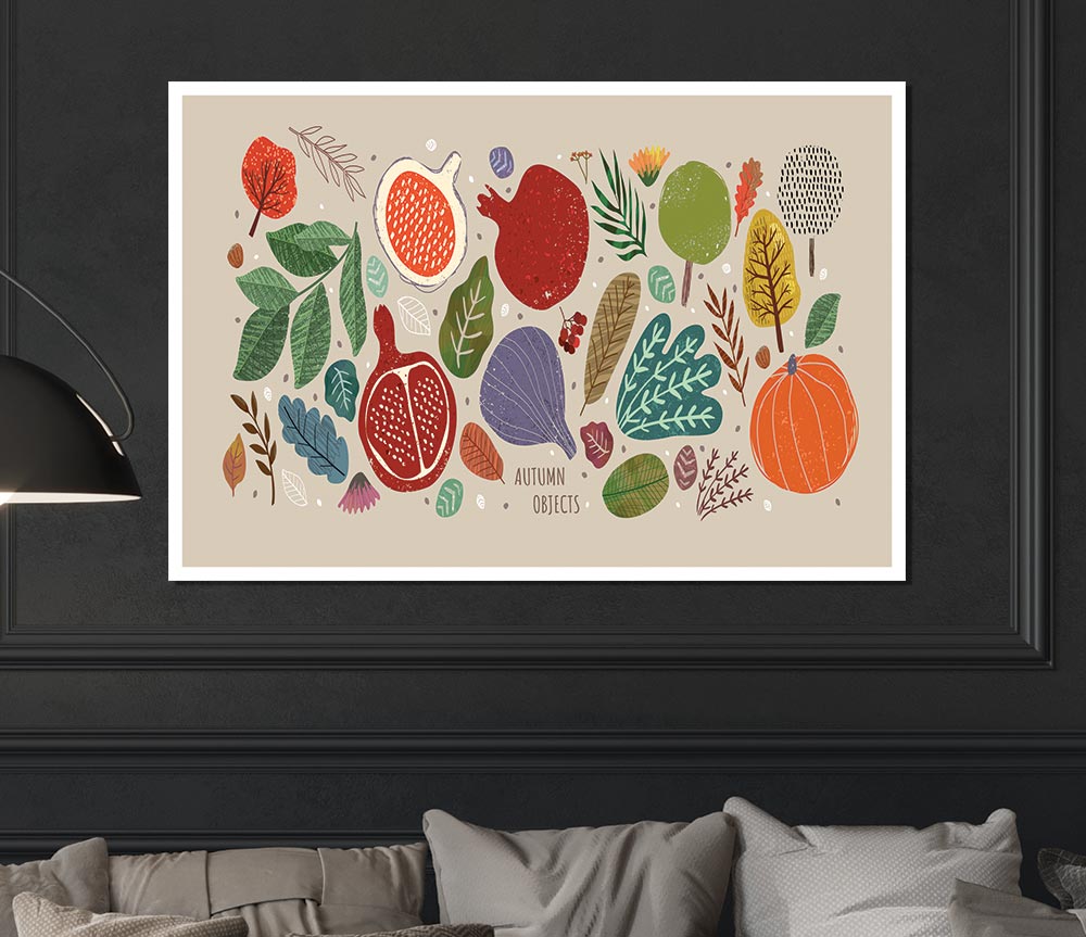 The Autumn Vegetables Print Poster Wall Art