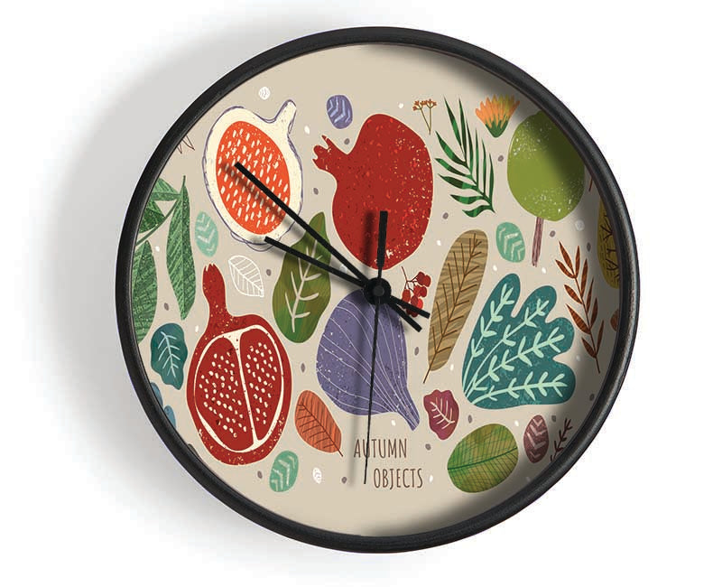 The Autumn Vegetables Clock - Wallart-Direct UK