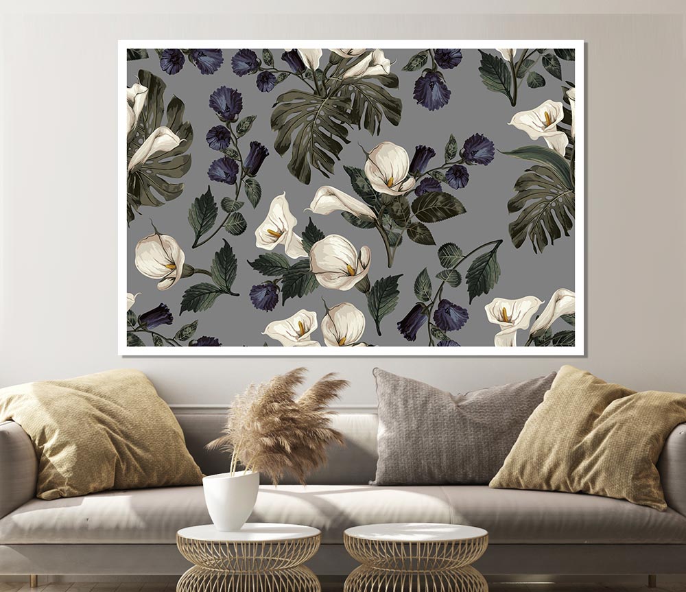 Trumpet Flower Glory Print Poster Wall Art