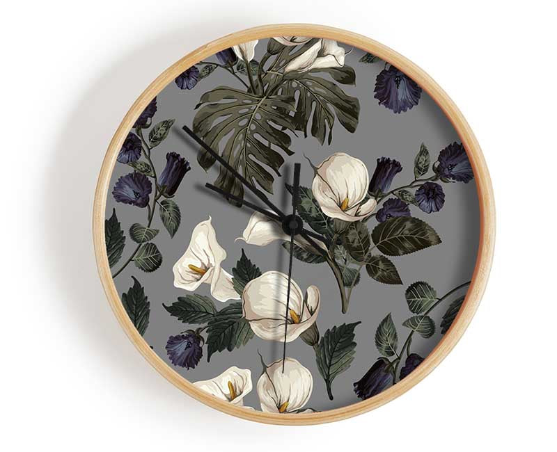 Trumpet Flower Glory Clock - Wallart-Direct UK