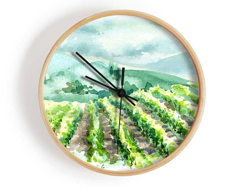 The Ploughed Fields Clock - Wallart-Direct UK