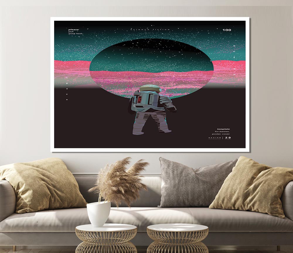 The Circle Astronaut Print Poster Wall Art