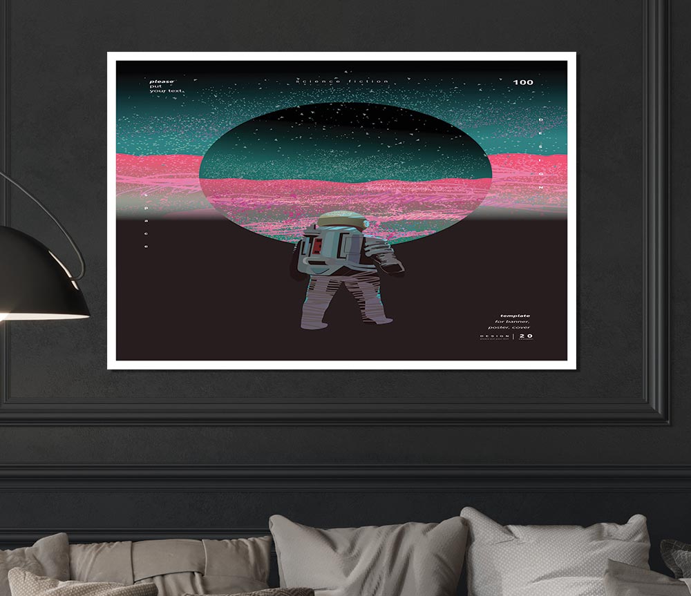 The Circle Astronaut Print Poster Wall Art