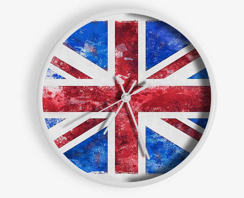 Union Jack Washed Out Clock - Wallart-Direct UK