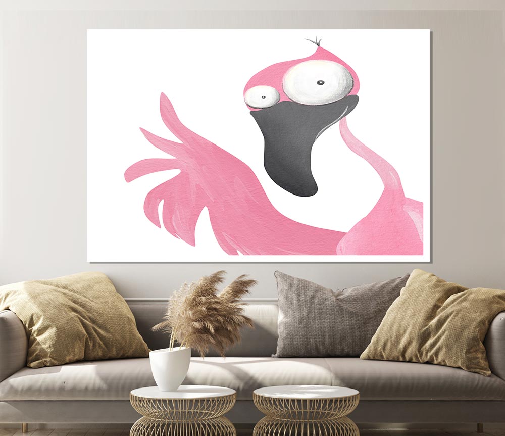 The Pink Flamingo Print Poster Wall Art