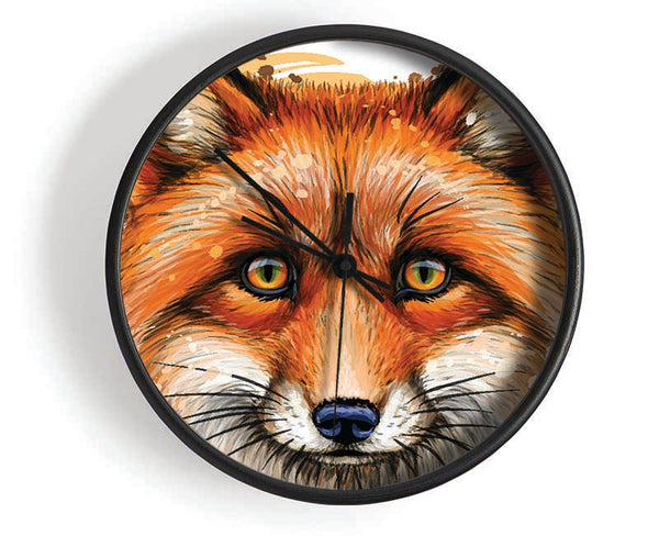 The Ginger Fox Clock - Wallart-Direct UK