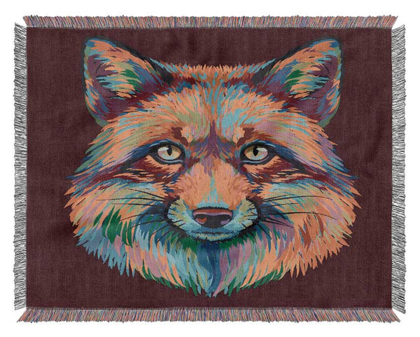 The Colourful Fox Woven Blanket